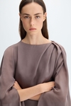 Asymmetric chiffon oversize top