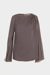 Asymmetric chiffon oversize top