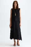 Cubes crepe straight-fit top