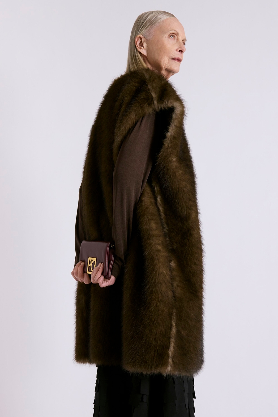 CHALECO LARGO OVERSIZE EFECTO PELO