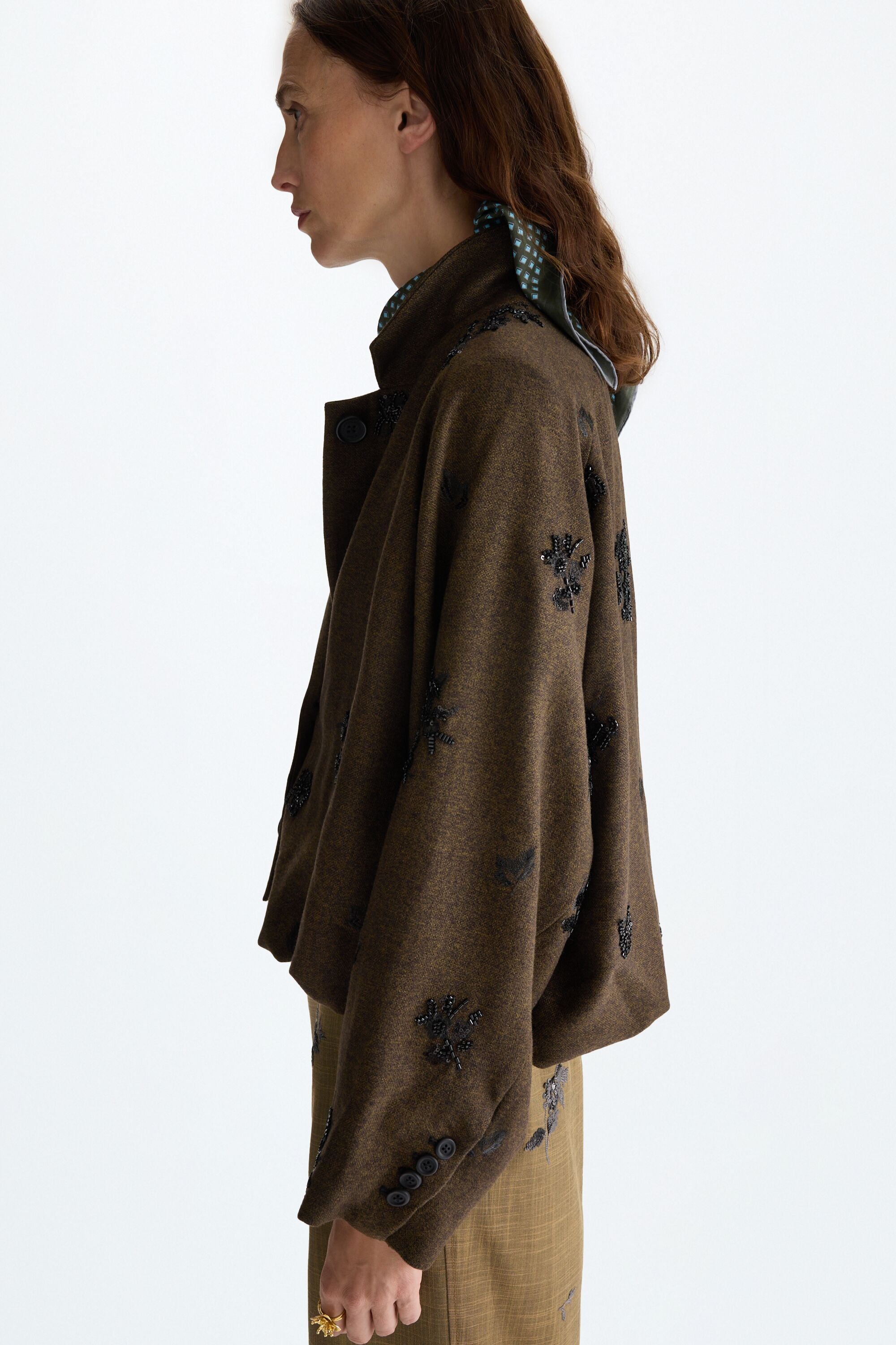 blurhms⁄ブラームスAlpaca Bird\u0027s-eye Knit Cardigan 