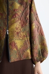 Metallic jacquard oversize bomber jacket
