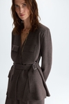 Double-faced stretch-knit double-breasted jacket