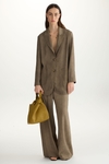 Linen straight-fit tailored jacket