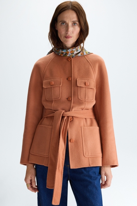 DOUBLE-FACED WOOL STRAIGHT-FIT COAT