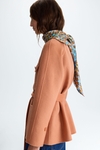 Double-faced wool straight-fit coat
