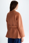 Double-faced wool straight-fit coat