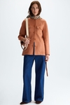 Double-faced wool straight-fit coat