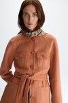 Double-faced wool straight-fit coat