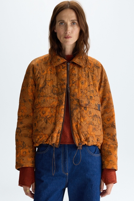 PRINT NYLON COTTON REVERSIBLE JACKET