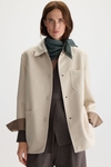 Nylon wool reversible coat