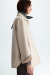 Nylon wool reversible coat