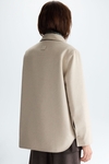 Nylon wool reversible coat