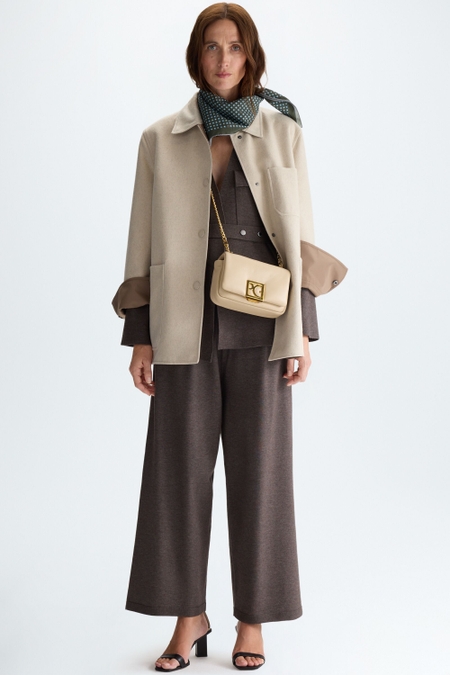 NYLON WOOL REVERSIBLE COAT