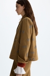 Embroidered cotton twill jacket