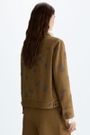 Embroidered cotton twill jacket