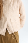 Jacquard bomber-style coat