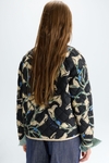 Calas print quilted reversible coat