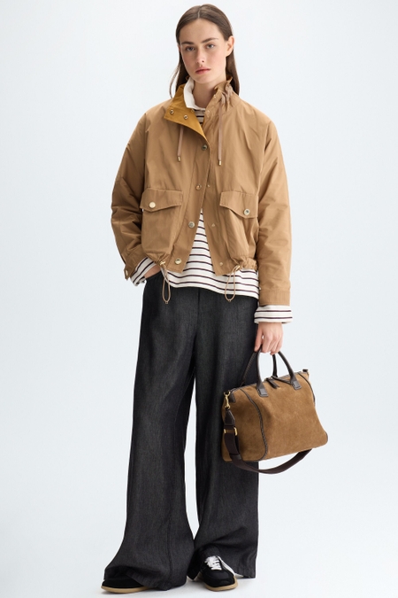 TECHNICAL STRAIGHT-FIT REVERSIBLE SHORT COAT