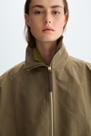 Technical cotton oversize bomber coat