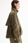 Technical cotton oversize bomber coat
