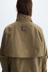 Technical cotton oversize bomber coat