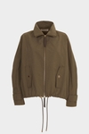 Technical cotton oversize bomber coat