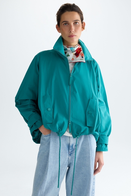 TAFFETA OVERSIZE BOMBER COAT