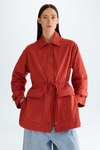 Taffeta A-line coat