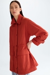 Taffeta A-line coat