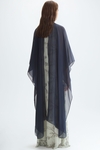 Silk multi-position asymmetric cape
