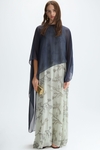 Silk multi-position asymmetric cape
