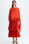 Chiffon asymmetric cape