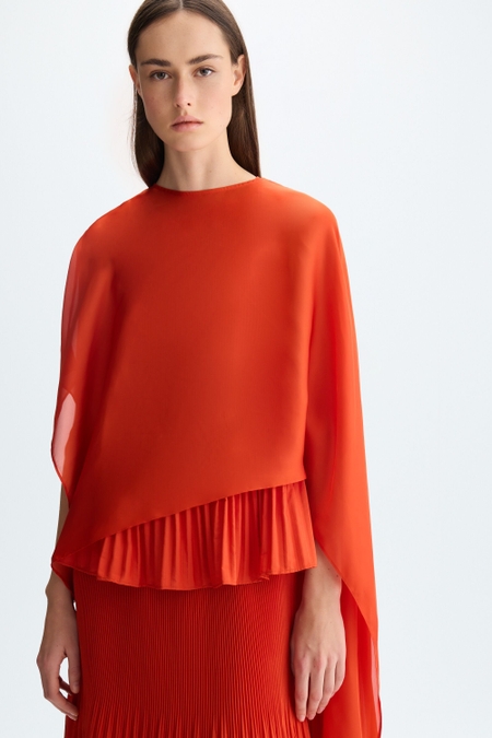 CHIFFON ASYMMETRIC CAPE