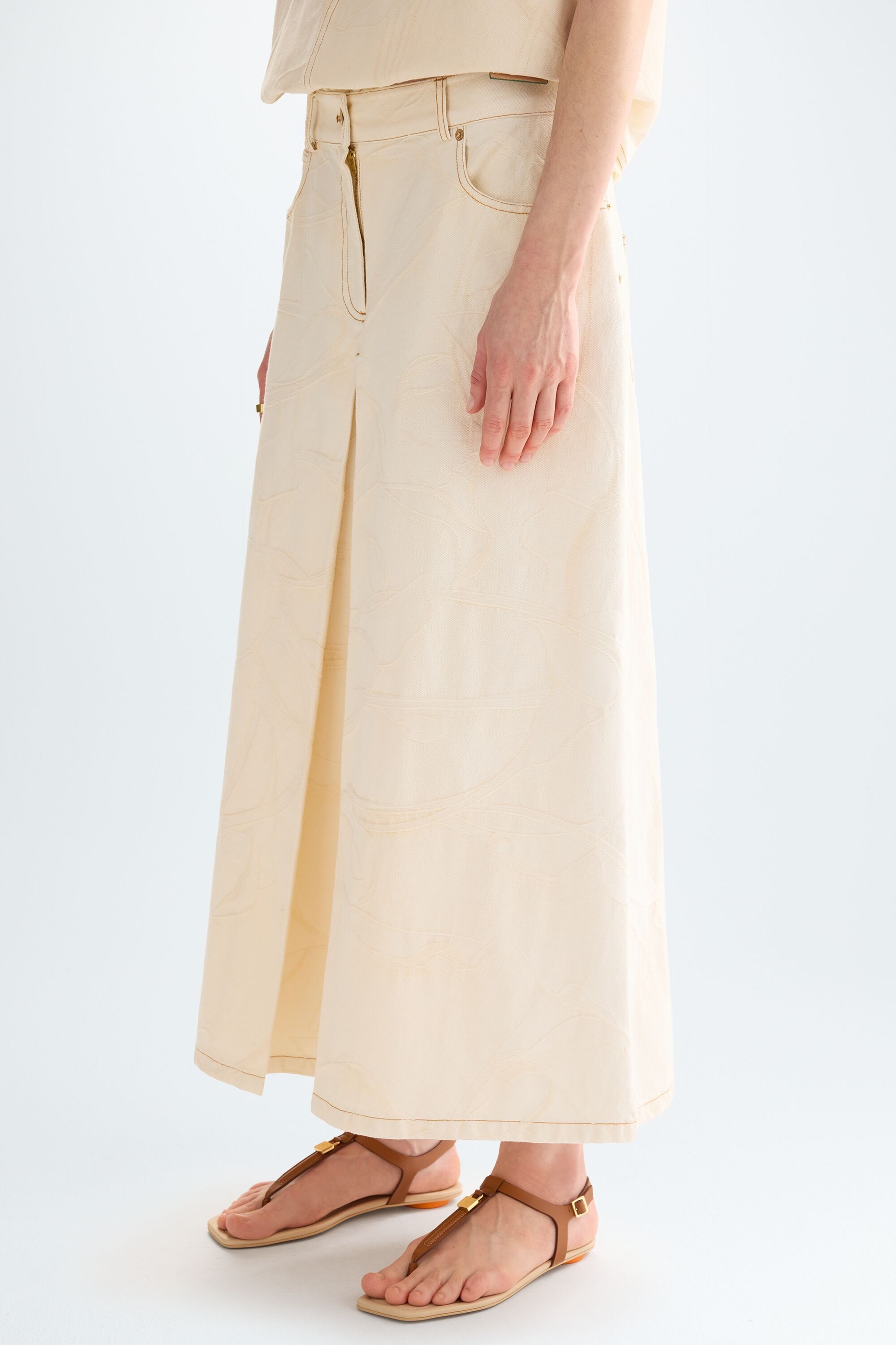 Cala cotton jacquard culottes