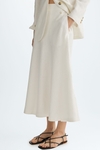 Linen flared skirt