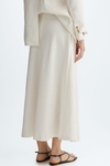 Linen flared skirt