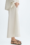 Linen flared skirt