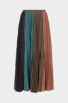 Georgette pleated midi skirt