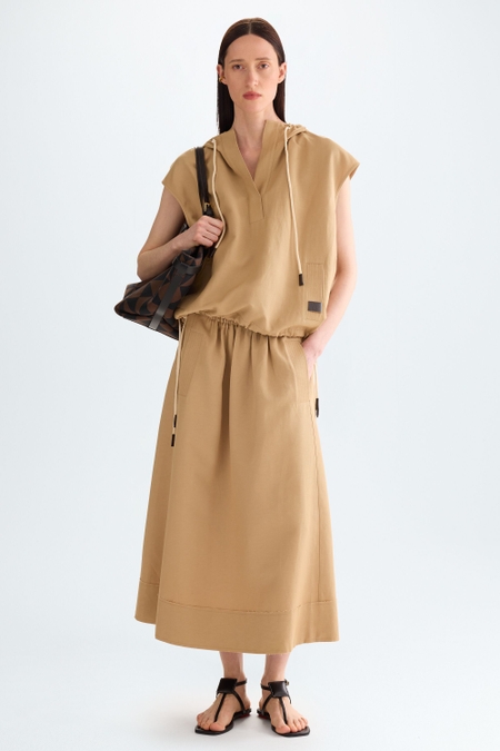 LINEN A-LINE SKIRT