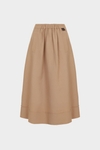 Linen A-line skirt