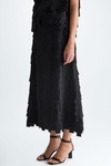 Cubes crepe A-line skirt