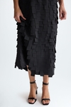 Cubes crepe A-line skirt