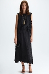 Cubes crepe A-line skirt