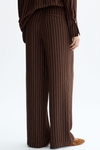 Herringbone jacquard straight-leg pyjama-style trousers