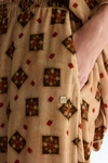 Print velvet straight-leg pyjama-style trousers