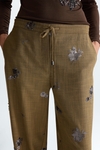 Sequinned cool wool effect pyjama-style trousers