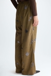 Sequinned cool wool effect pyjama-style trousers