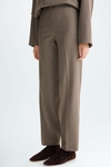 Double-faced slim-leg trousers