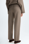 Double-faced slim-leg trousers